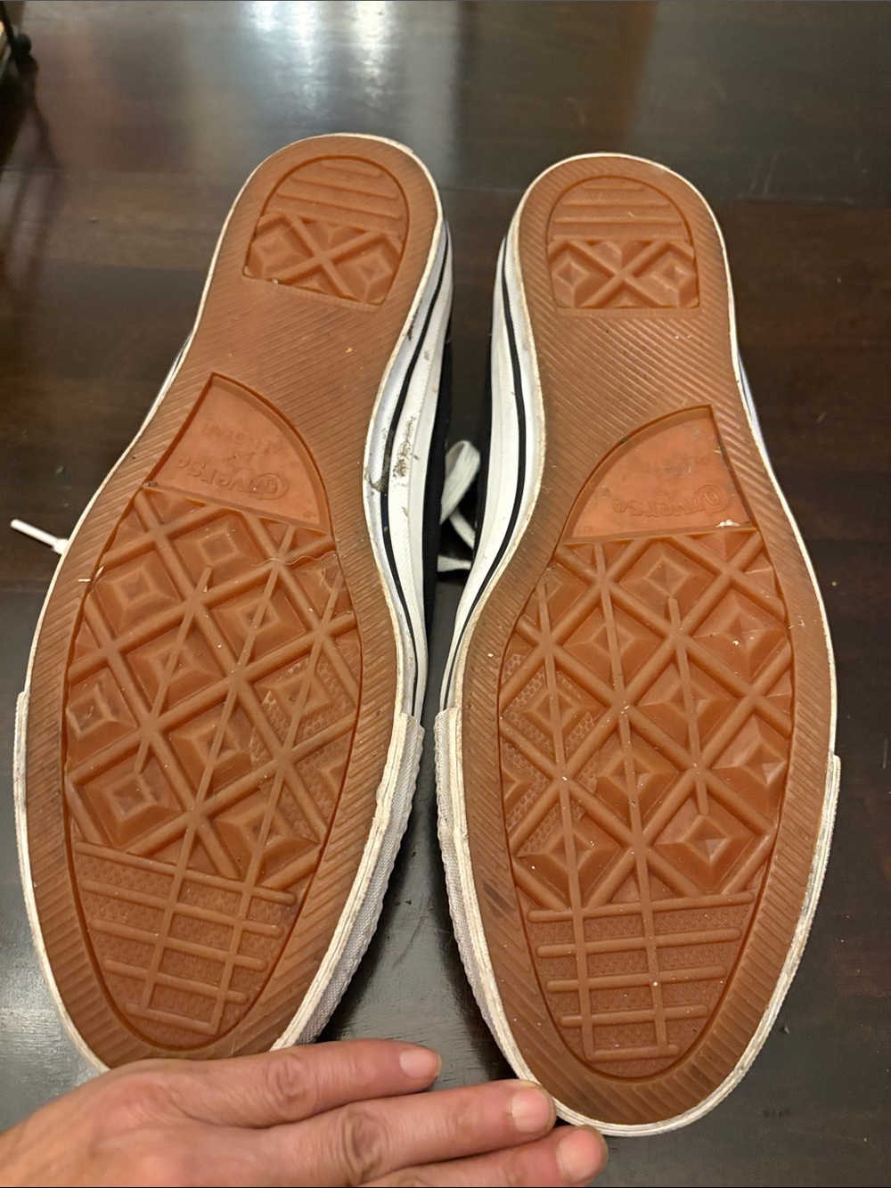 Converse Black Canvas Low-Top Sneakers with White Accents - Picture 2 of 2